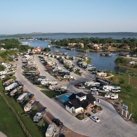 aerial view of Possum Kingdom rv resort